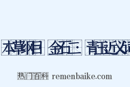 本草纲目·金石二·青玉近义词是什么意思的图片